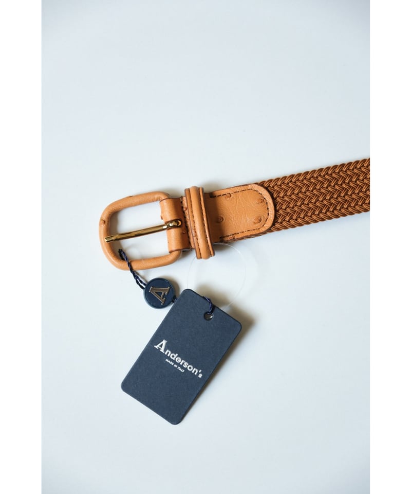 小物 Anderson's RUBBER MESH BELT AQUA kink
