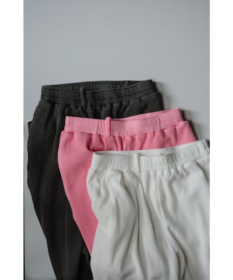 KANEMASA PHIL. 18G Heavy Weight Garment Dye Waffle Pants