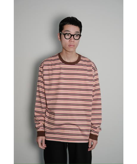 KANEMASA PHIL. 36G Multi Border L/S Tee