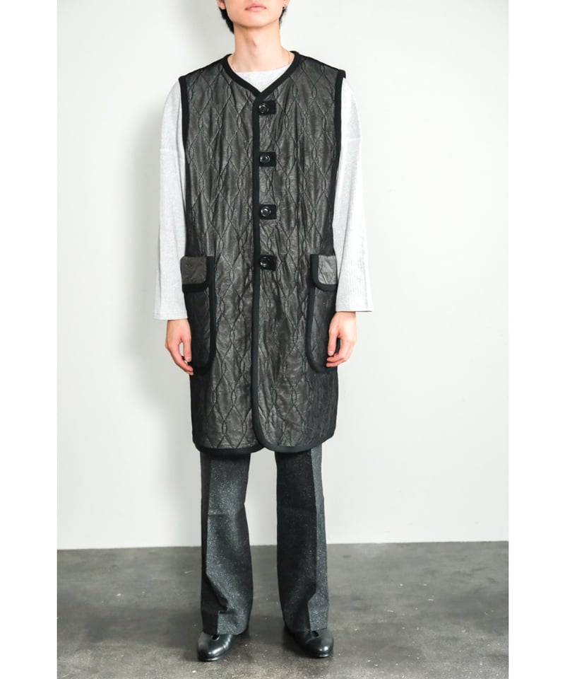 m's braque SILK-LOFT QUILTING CAR LONG VEST | M