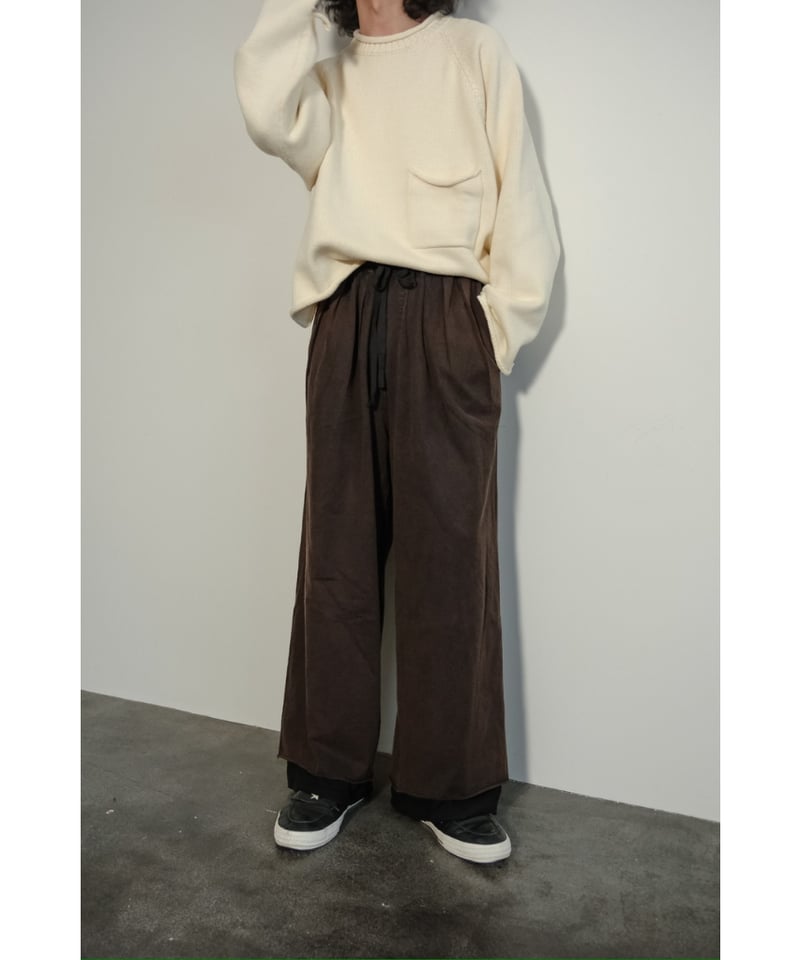 ANCELLM FADED DRAPE WIDE EASY CUT SLACKS | Must ANCELLM FADED DRAPE WIDE EASY CUT SLACKS | Must
