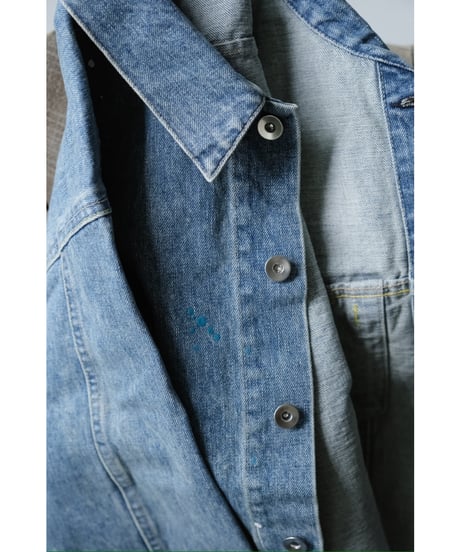 ensou. Erased Jean Jacket-Splash