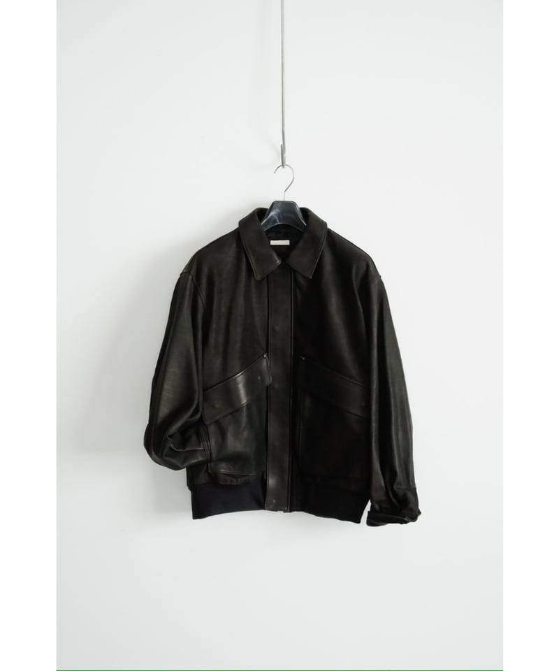 ジャケット・アウター ULTERIOR CALF LEATHER FLIGHT JKT / BLACK CALF LEATHER FLIGHT JKT | ULTERIOR online store