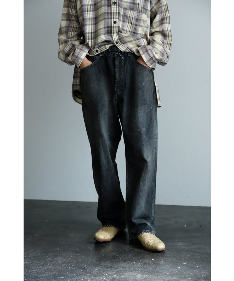 ancellm デニムパンツ サイズ2 AGING WIDE 5P DENIM PANTS | ANCELLM