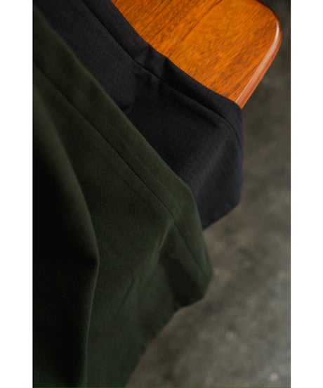 ULTERIOR SUPER FINE WOOL CHECKED DRAWSTRING PANTS