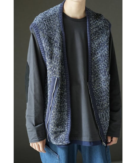 ENCOMING KNITTED ASYMMETRIC VEST