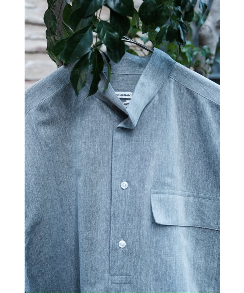 POSTELEGANT Washi Paper Cotton Pull-Over Shirt 