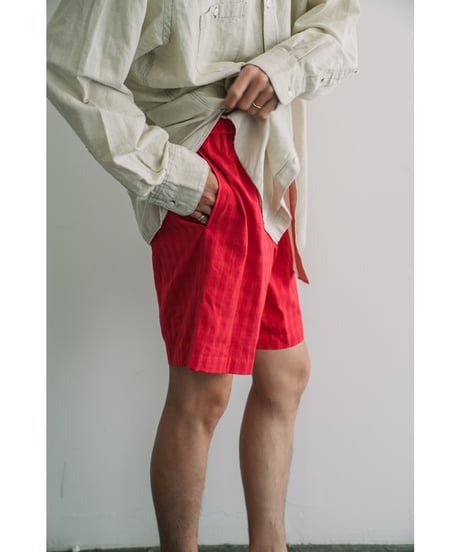 BISOWN "Exclusive" COTTON HIDDEN CHECK EASY SHORTS
