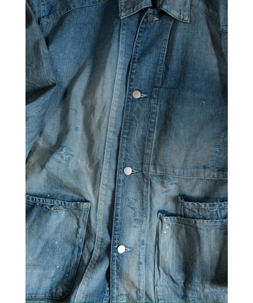 ancellm シャツカバーオール ANCELLM - DENIM COVERALL | WHITE | カバーオール | NapsNote