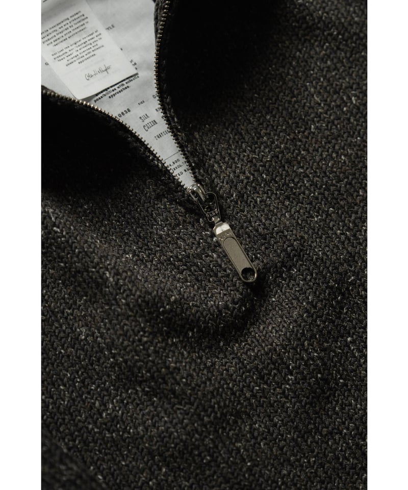 トップス Olde H & Daughter SILK COTTON HALF ZIP Olde H & Daughter 