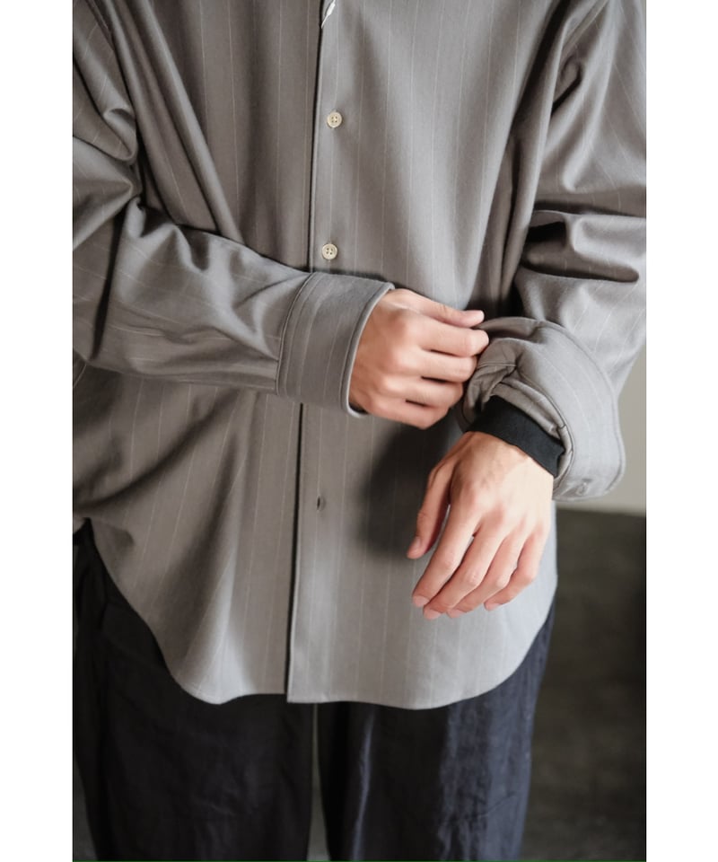 KANEMASA PHIL. 36G Ideal Wool Stripe Shirt | Mu