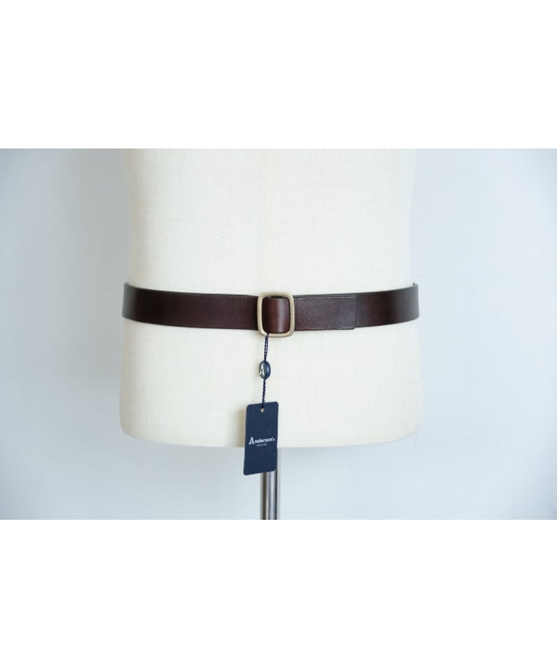 【Ｖｉｎｔａｇｅ】Ａｎｄｅｒｓｏｎ’ｓ　高級編込みレザーベルト　本革真鍮 正規品 Anderson's 