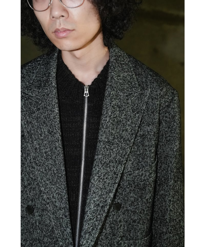 ENCOMING DOUBLE BREASTED JACKET 別注 ENCOMING DOUBLE BRESTED JACKET [BLACK] - Fresh Service