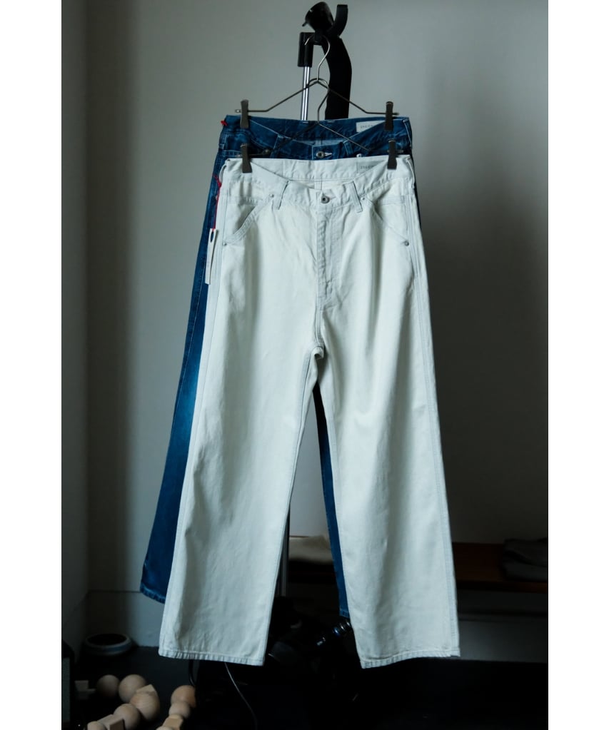 ENCOMING インカミング FADED DENIM TROUSER ホワイト ENCOMING インカミング FADED DENIM TROUSER ホワイト