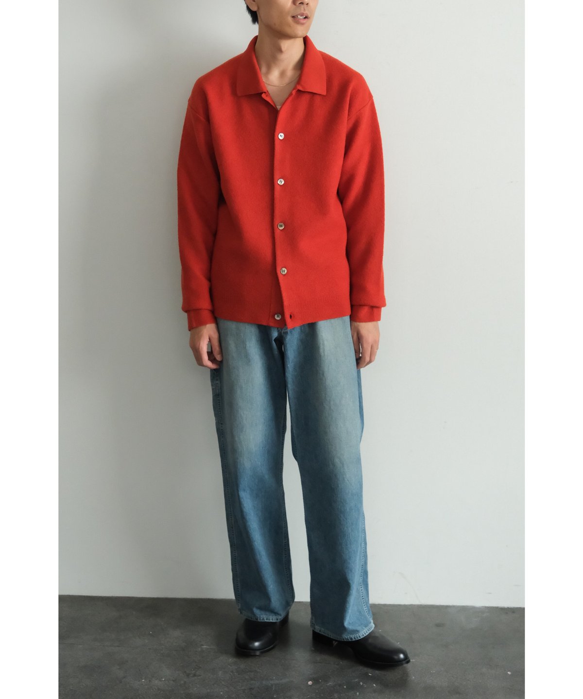 トップス ULTERIOR SUPER MILLED WOOL SH-CARDIGAN ULTERIOR SUPER MILLED FINE WOOL SH-CARDIGAN | M