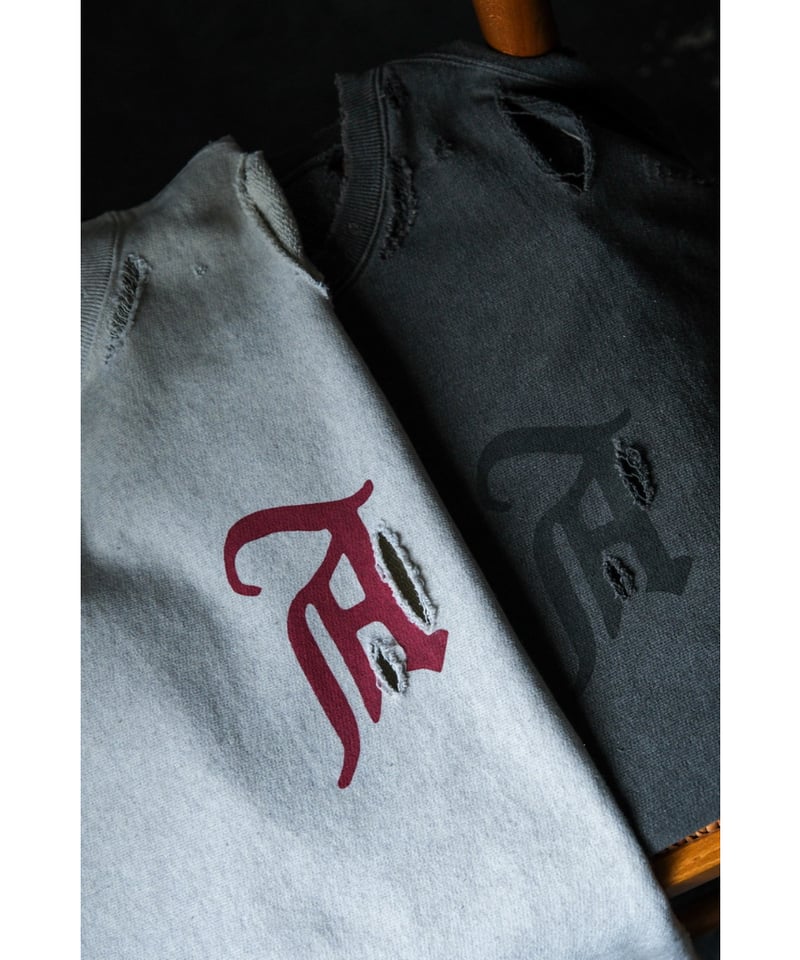 【新品】ancellm CRASH SWEAT SHIRT 赤 サイズ1 ANCELLM/アンセルム/CRASH SWEAT SHIRT | GARDEN（ガーデン