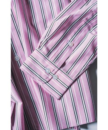 KANEMASA PHIL. "Exclusive" 46G Stripe Delta Shirt
