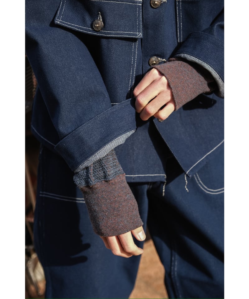 ジャケット・アウター FAUVES CARPENTER SHORT JACKET - DENIM FAUVES 