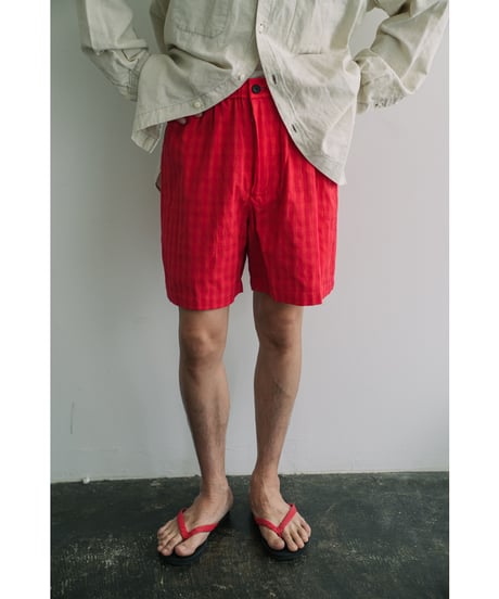 BISOWN "Exclusive" COTTON HIDDEN CHECK EASY SHORTS