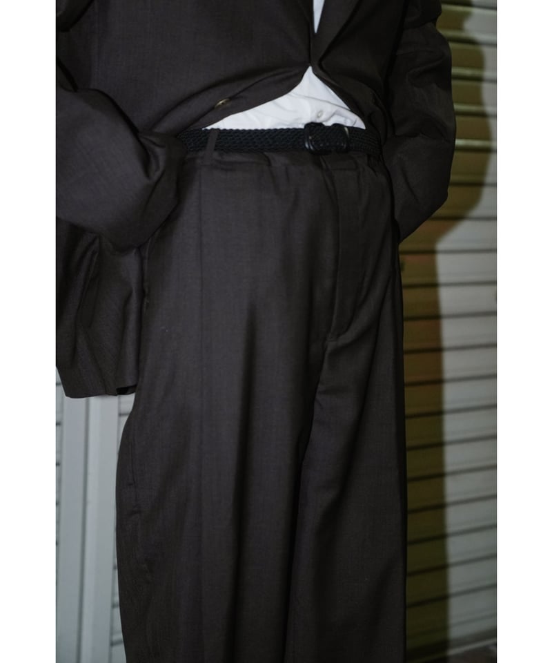 BISOWN SHEER WOOL PLEATSTUCK SLACKS | MusterWer