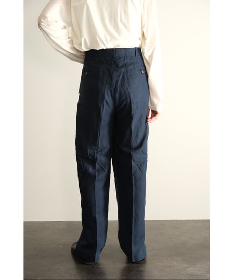 USED Linen Silk Wide Trousers