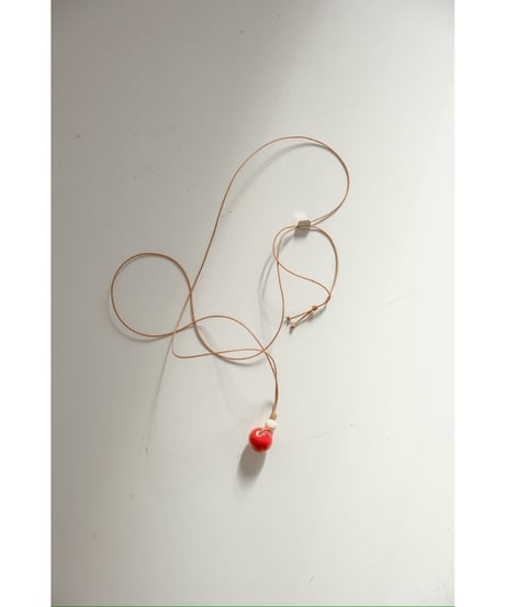 m's braque LEATHER CORD CERAMIC & WOODS NECKLACE