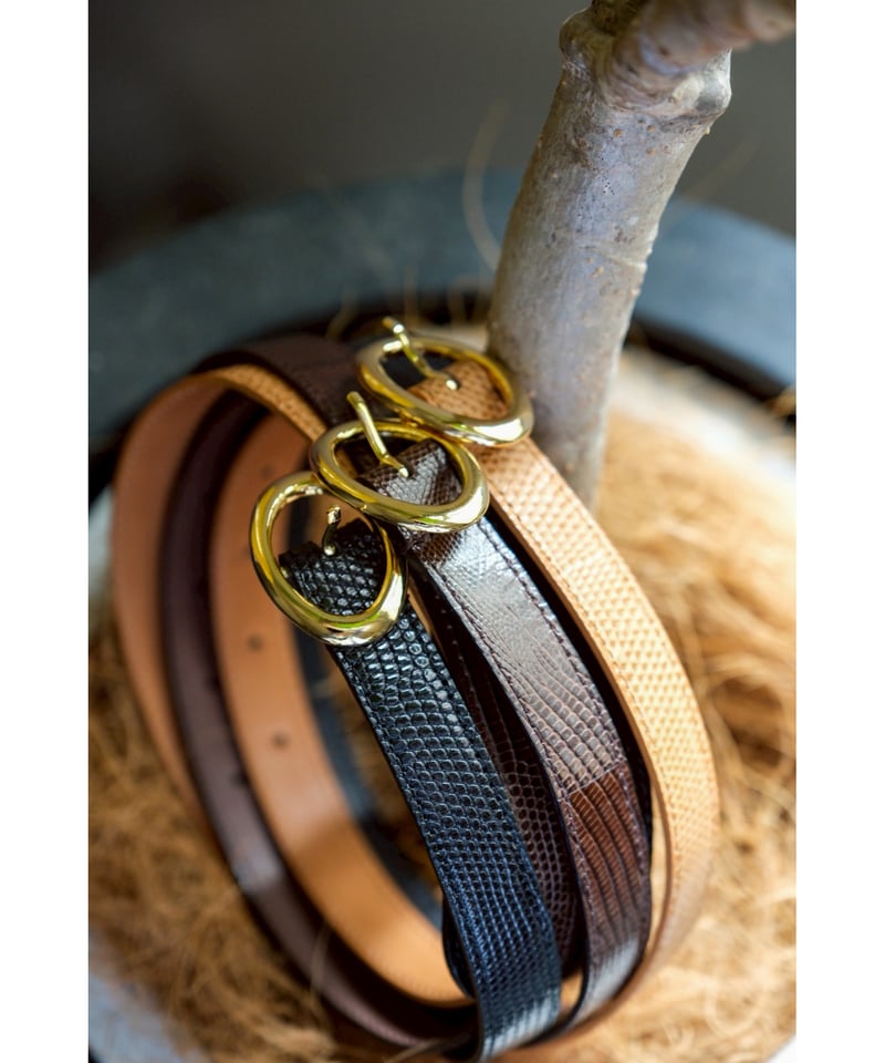 BISOWN ビソウン LIZARD OVAL BELT AILL BISOWN(ビソウン)/LIZARD OVAL BELT – peau de l'Ours