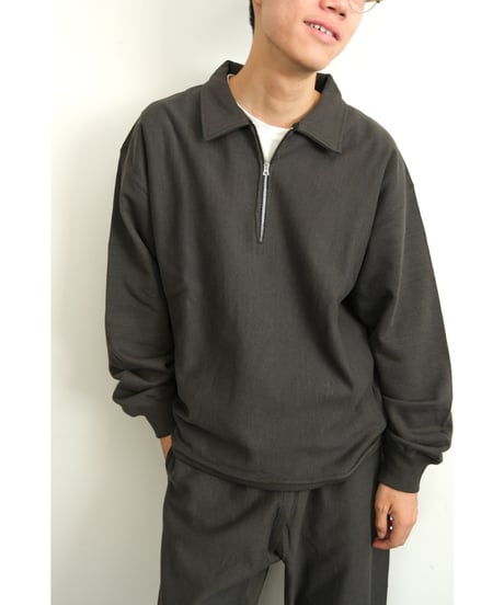 ULTERIOR FADED SILKY TERRY RW HALF ZIP P/O