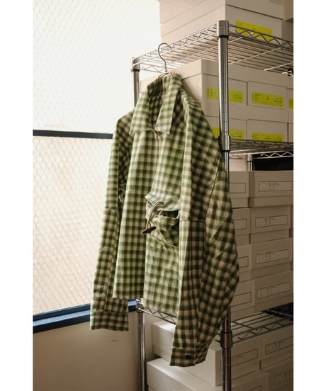 ANCELLM C/R CHECK SHORT ZIPUP SHIRT