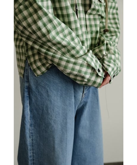 ANCELLM C/R CHECK SHORT ZIPUP SHIRT
