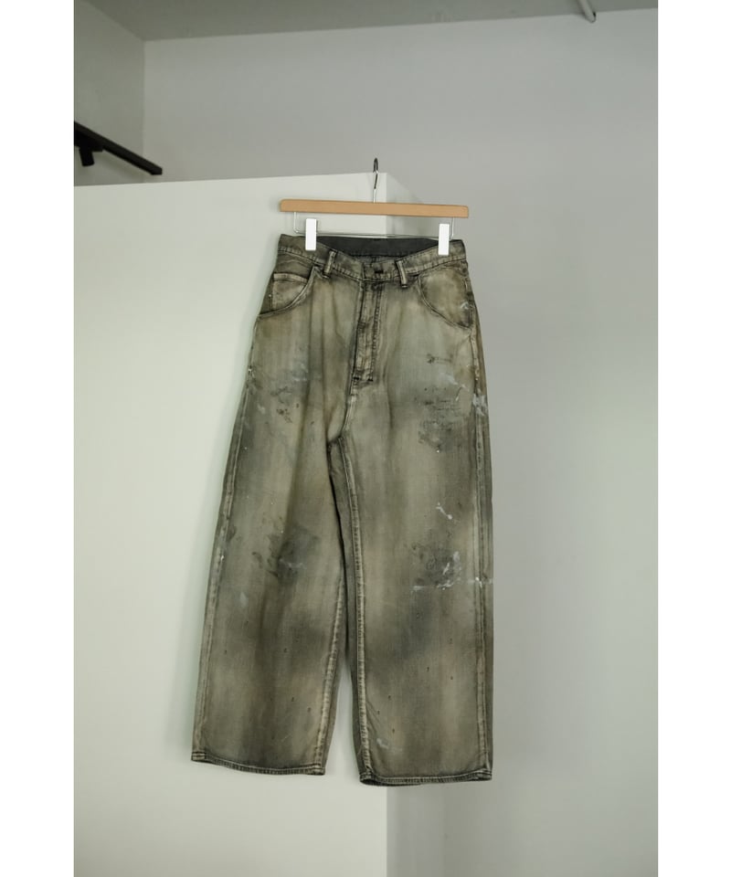 ANCELLM LIGHT OZ WIDE STRAIGHT DENIM PANTS | Mu