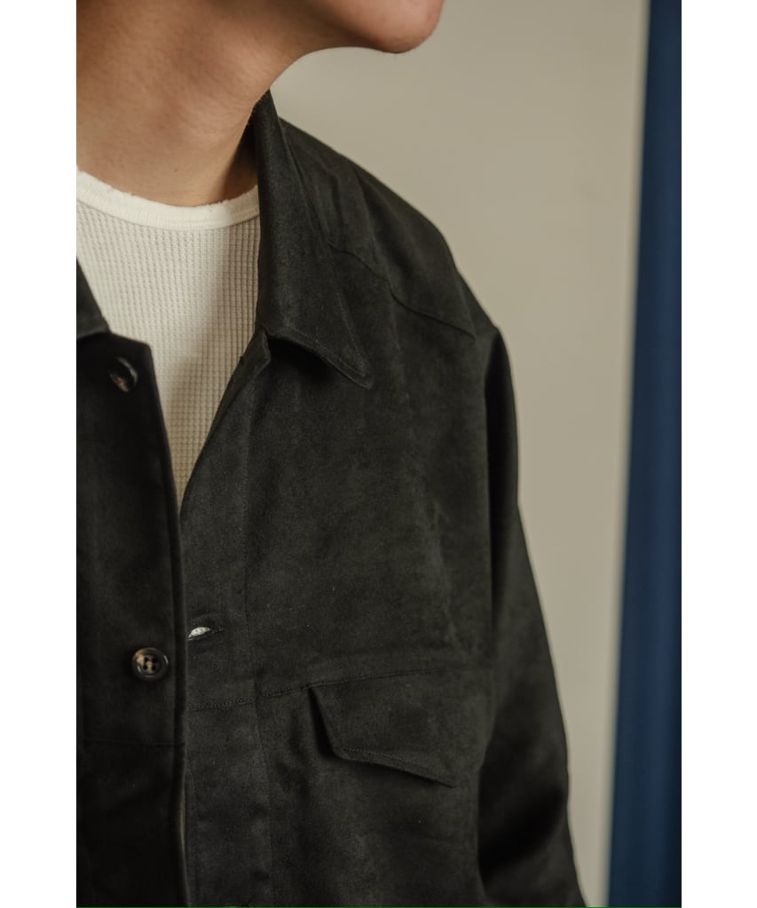 ANCELLM VEAGAN SUEDE WORK SHIRT BLOUSON | Muste