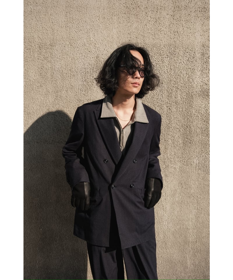 【最終】ULTERIOR SILK WOOL STRIPED OX DB JKT ULTERIOR SILK WOOL STRIPED OX DB JKT | MusterWe