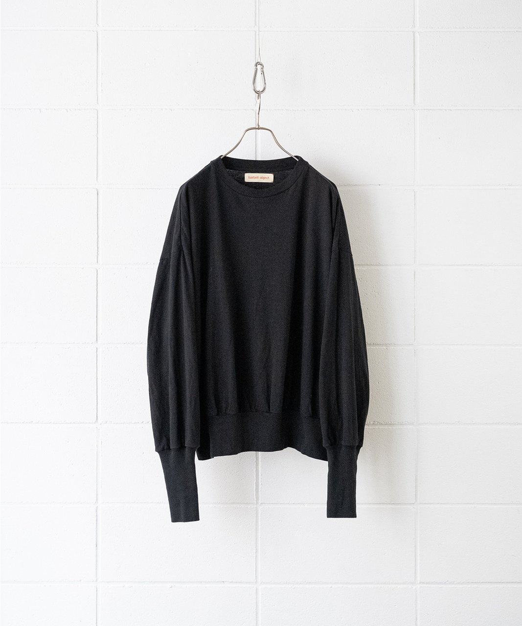 ニ*ン様 barbell object FADE L/S TOP BLACK ニ*ン様 barbell object FADE L/S TOP BLACK ニ*ン様 barbell