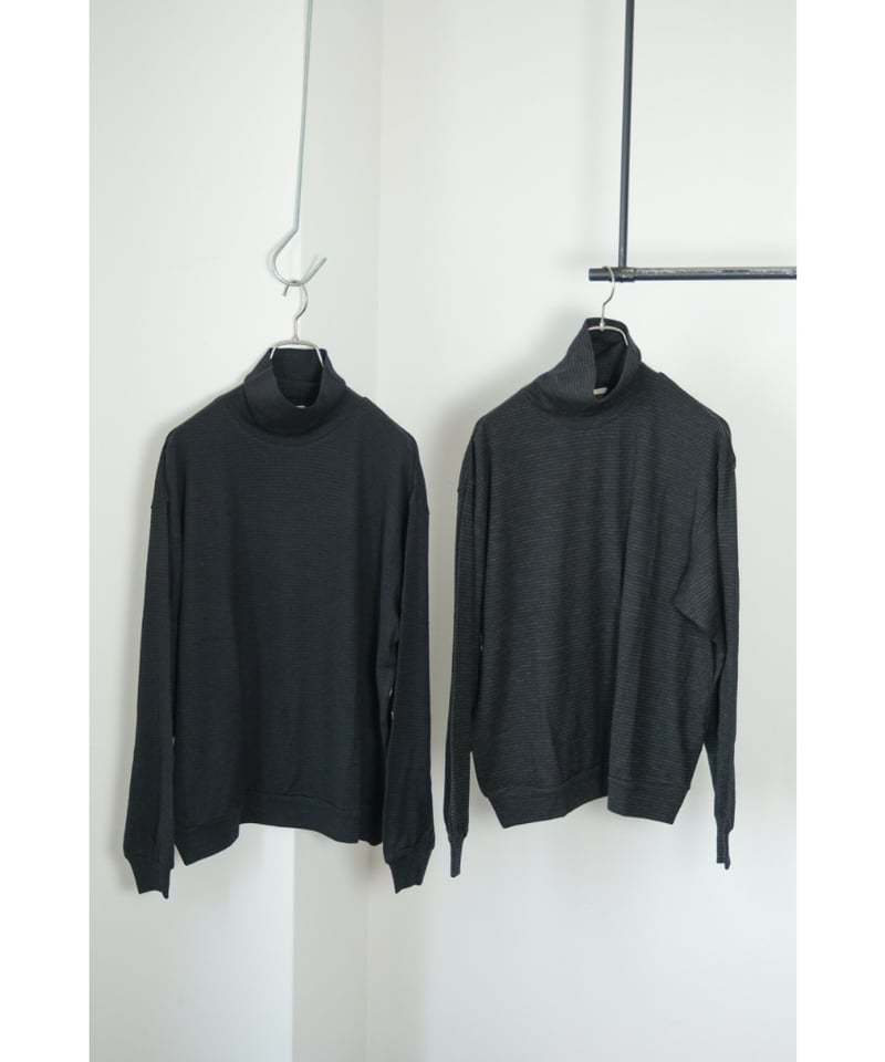 ULTERIOR SUPER FINE WOOL COTTON TURTLE-NECK TOP