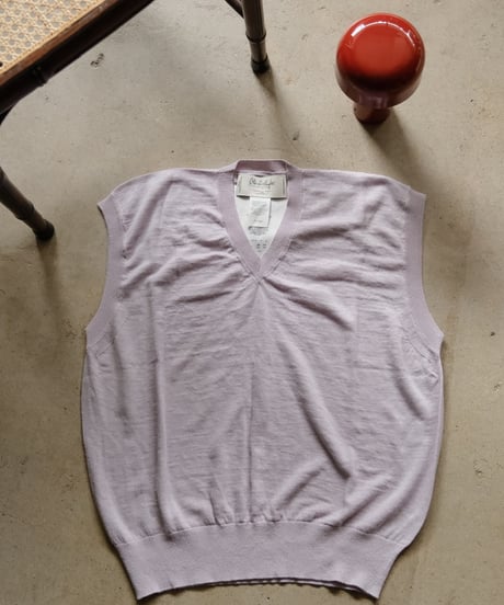 Olde H & Daughter LINEN / SILK PLAIN STITCH V NECK N/S