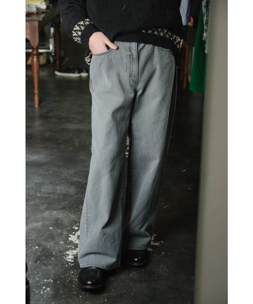 その他ブランド / NAKEDGAUGE/ROBERTS BLACK BLEACHED/3/コットン/GRY/NG25S-DPT04 nakedgauge ROBERTS BLACK BLEACHED | MusterWerk