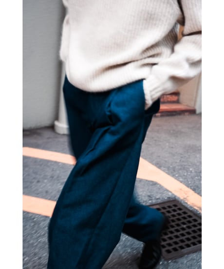 The CLASIK KUURA DENIM BACK BELT TROUSER