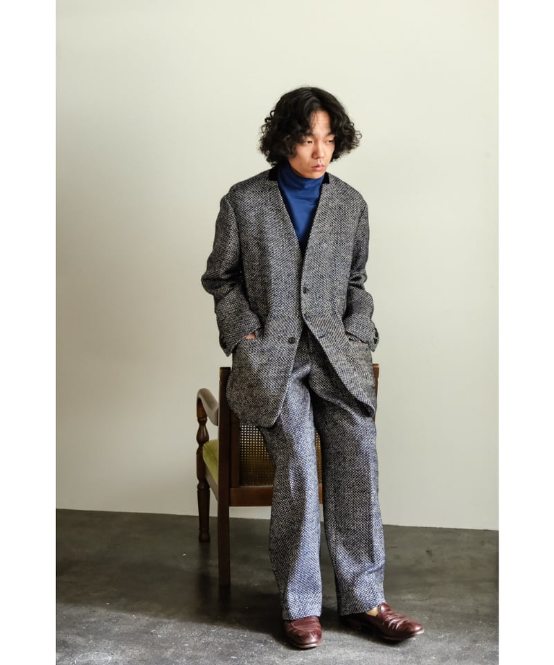 き*ろ様 BISOWN ツイードジャケット　ネイビー　サイズ2 力強く、美しい（別注）｜y_s_k117