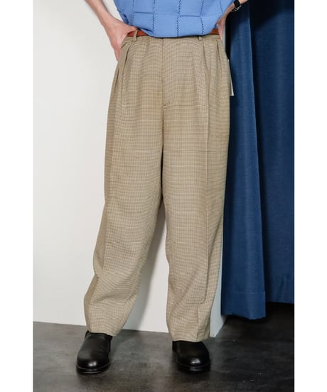 USED Hound's Tooth Wide Trousers