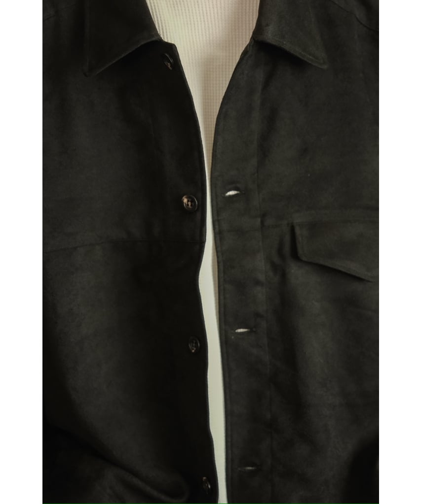 ANCELLM VEAGAN SUEDE WORK SHIRT BLOUSON | Muste