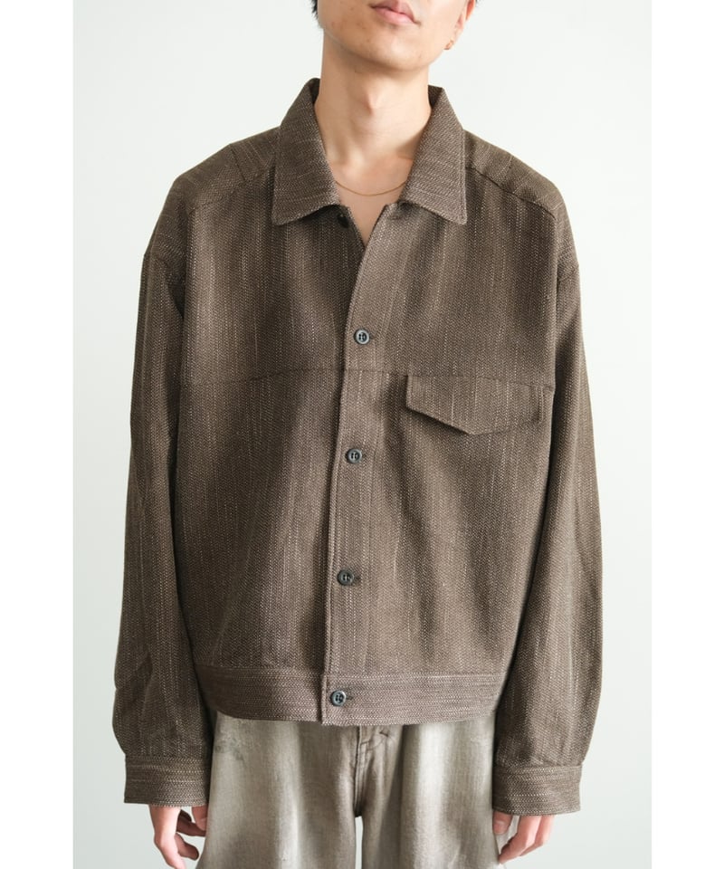 ANCELLM MELANGE WOOL WORK SHIRT BLOUSON | Muste
