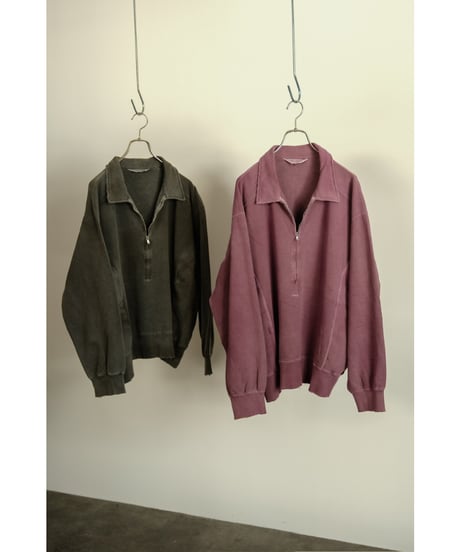 ANCELLM HALF ZIP SWEAT SHIRT