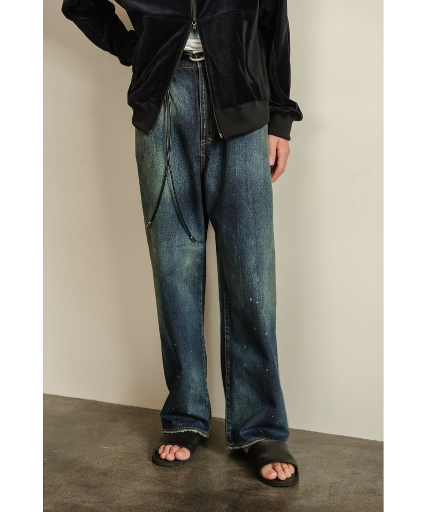 ANCELLM AGING TAPERED 5P DENIM PANTS | MusterWe ANCELLM AGING TAPERED 5P DENIM PANTS | MusterWe