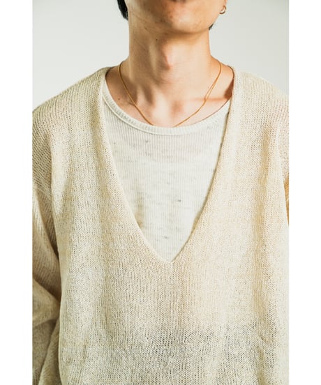 obafer "Exclusive" 和紙 V Neck Pullover