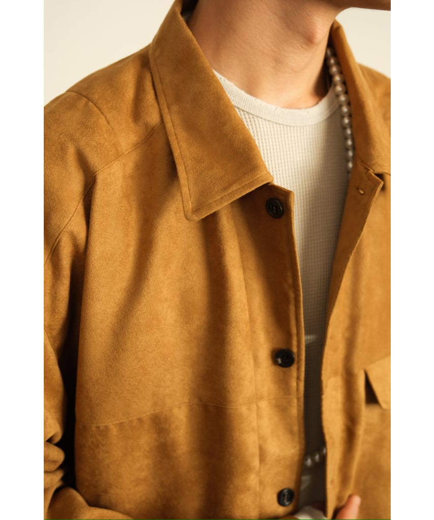 ANCELLM VEAGAN SUEDE WORK SHIRT BLOUSON | Muste