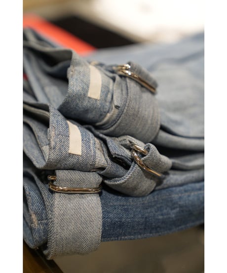 SEEALL RECONSTRUCTED BELTED BIG SHORTS