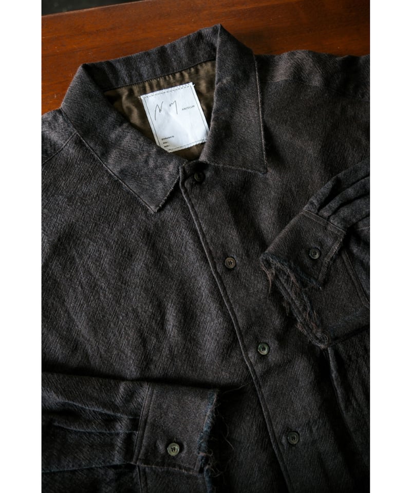 ANCELLM アンセルム WOOL KERSEY TAILORED SHIRT ANC-SH73-B-3_3eb8822b-d1bc-