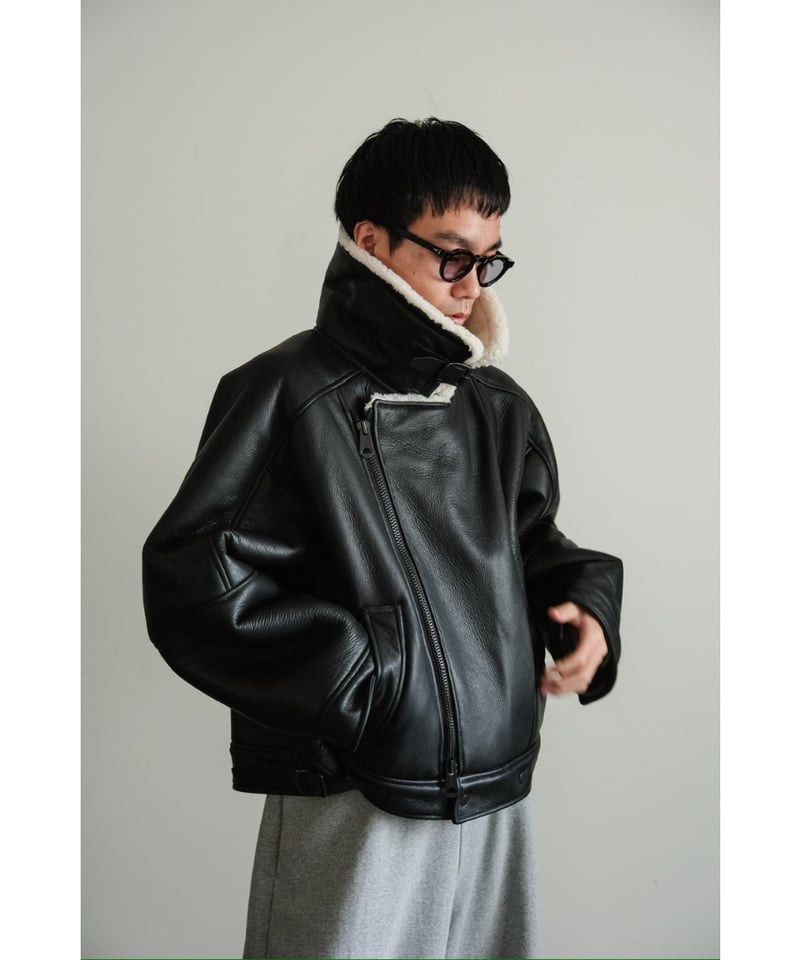 ジャケット・アウター Japanese label double name mouton jacket MOUTON DOUBLE JACKET (BLACK×BLACK) ANC-JK51 - CIENTO公式通販
