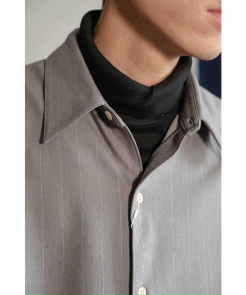 KANEMASA PHIL. 36G Ideal Wool Stripe Shirt | Mu KANEMASA PHIL. 36G Ideal Wool Stripe Shirt | Mu